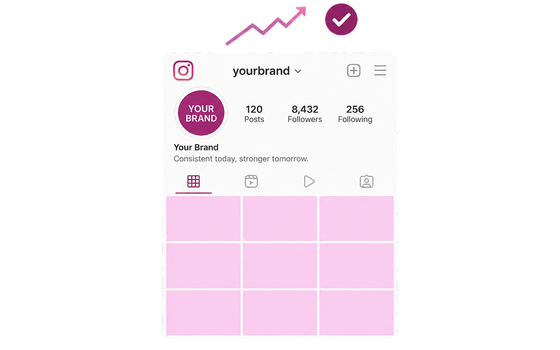 Maintain consistent Instagram activity with a weekly posting schedule