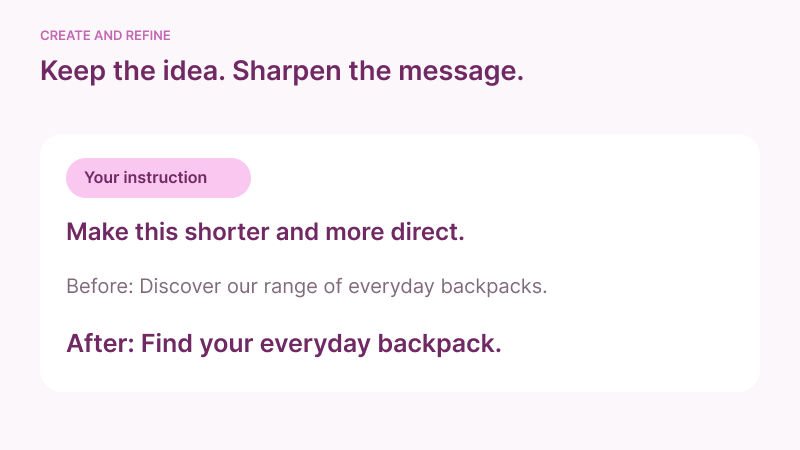 Generating and refining advertising copy variations from a single campaign brief