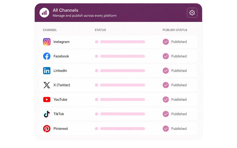 Manage multi-platform content efficiently from one dashboard