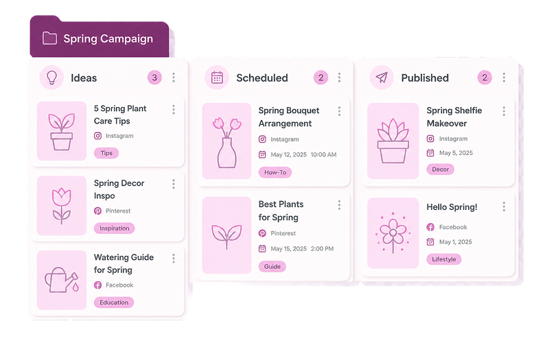 Organize Content and Campaigns