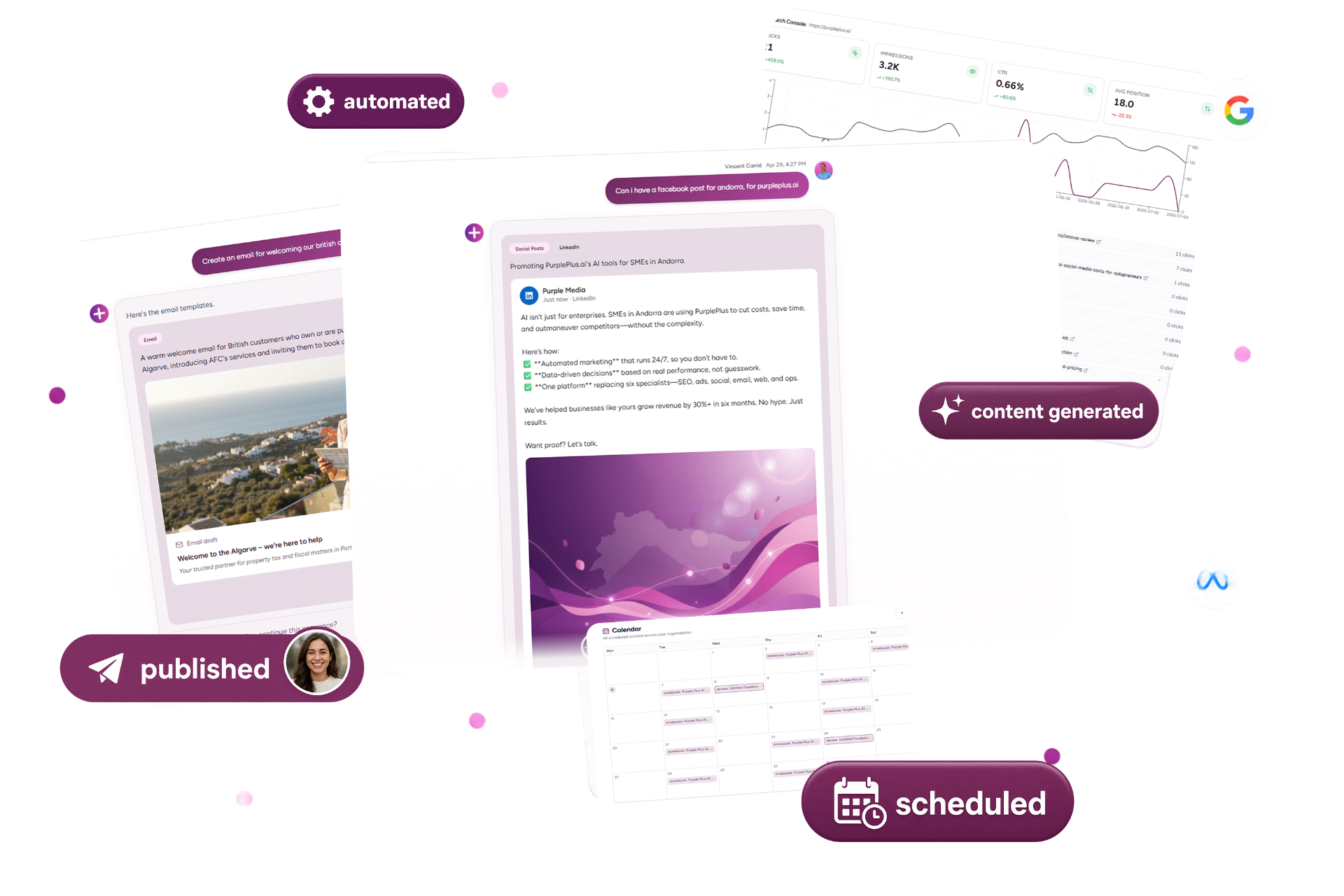 Purple+ small business marketing platform preview