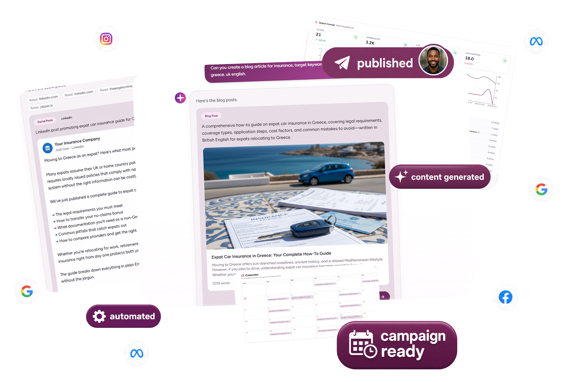 Purple+ insurance marketing software preview