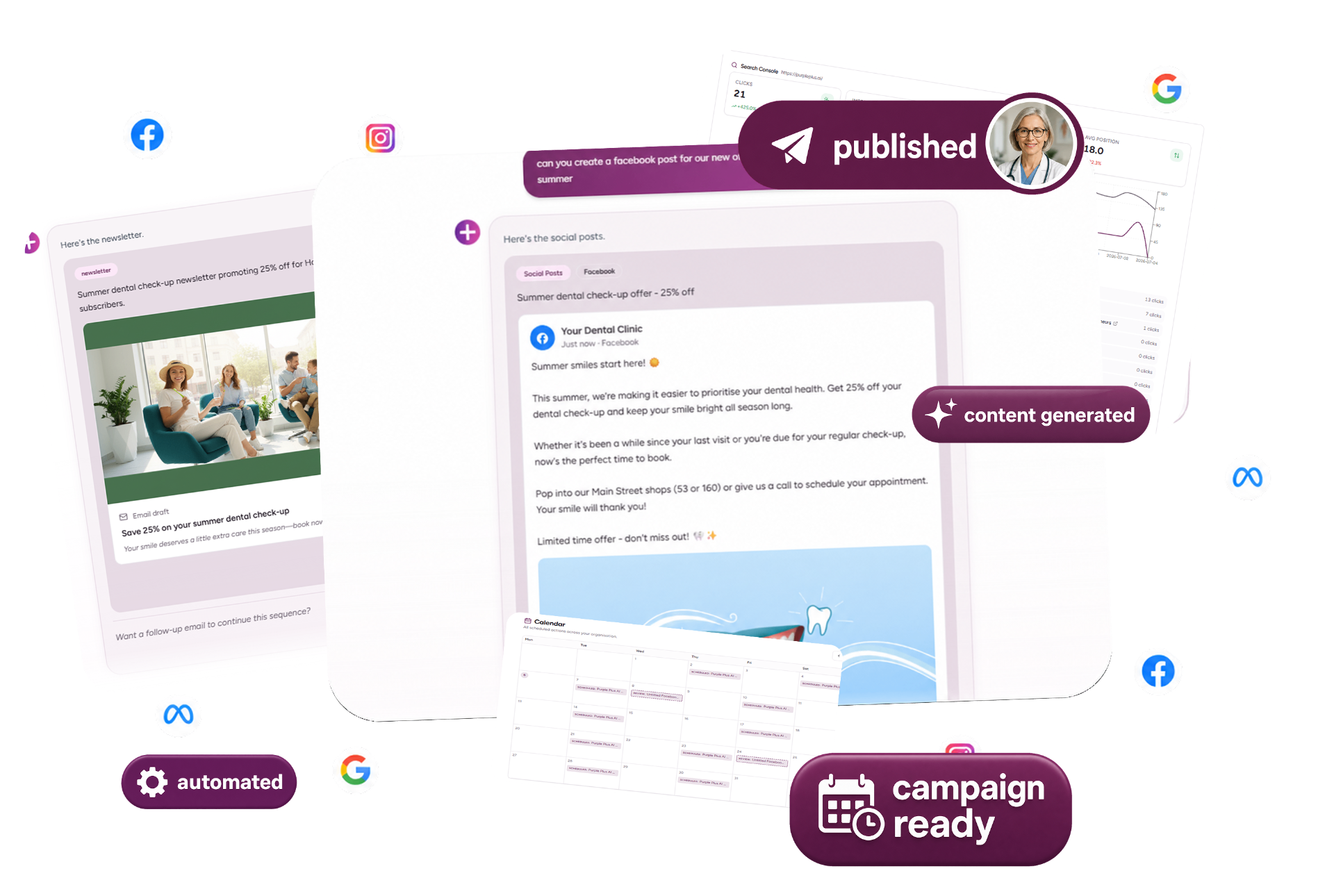 Purple+ healthcare marketing platform preview