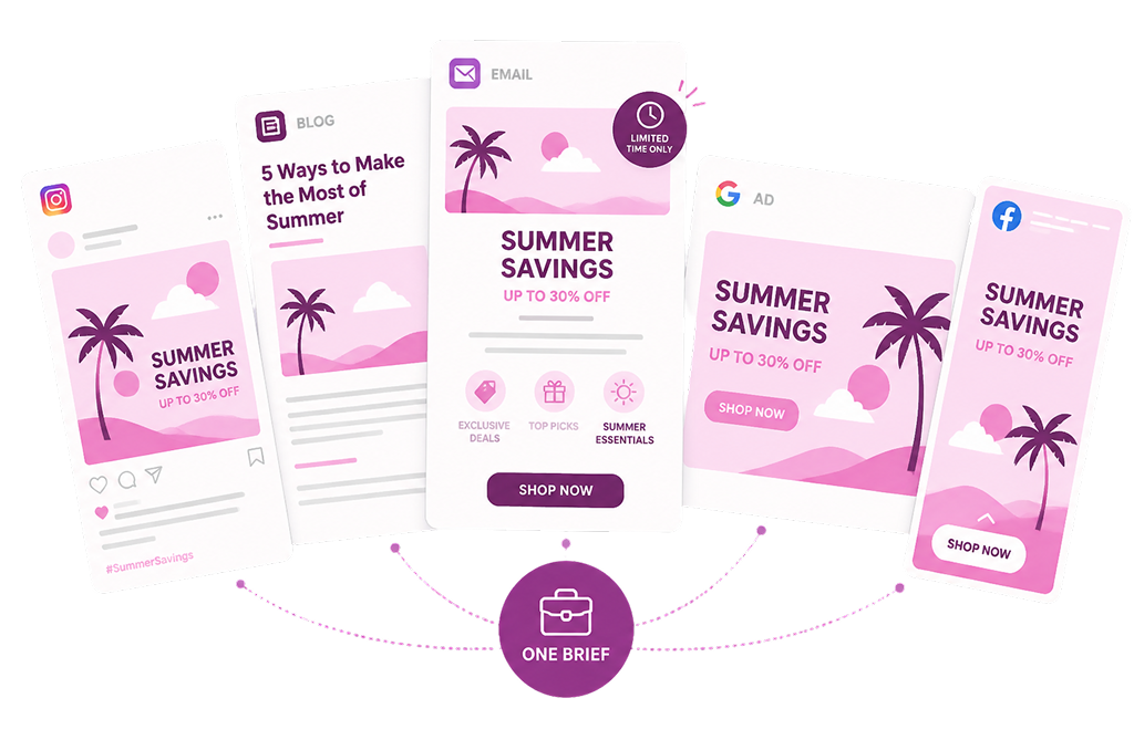 Retail marketing calendar visual